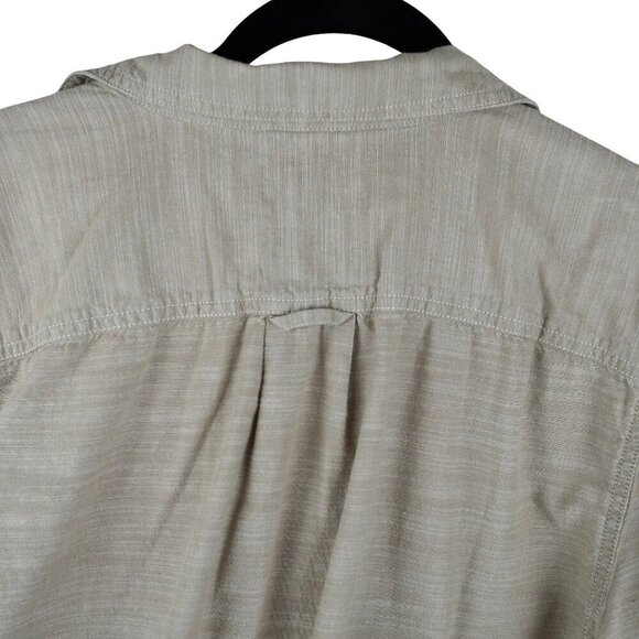 The‎ North Face Mens Short Sleeve Button-Up Shirt Size L Beige - Picture 8 of 8